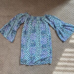 Lilly Pulitzer Blue and Green Floral Dress